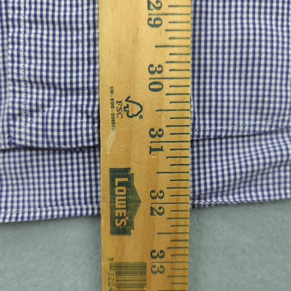 Vtg Ralph Lauren Shirt Mens 16.5‎ 34/35 Yarmouth Purple Gingham Button Down Pony - Picture 5 of 10